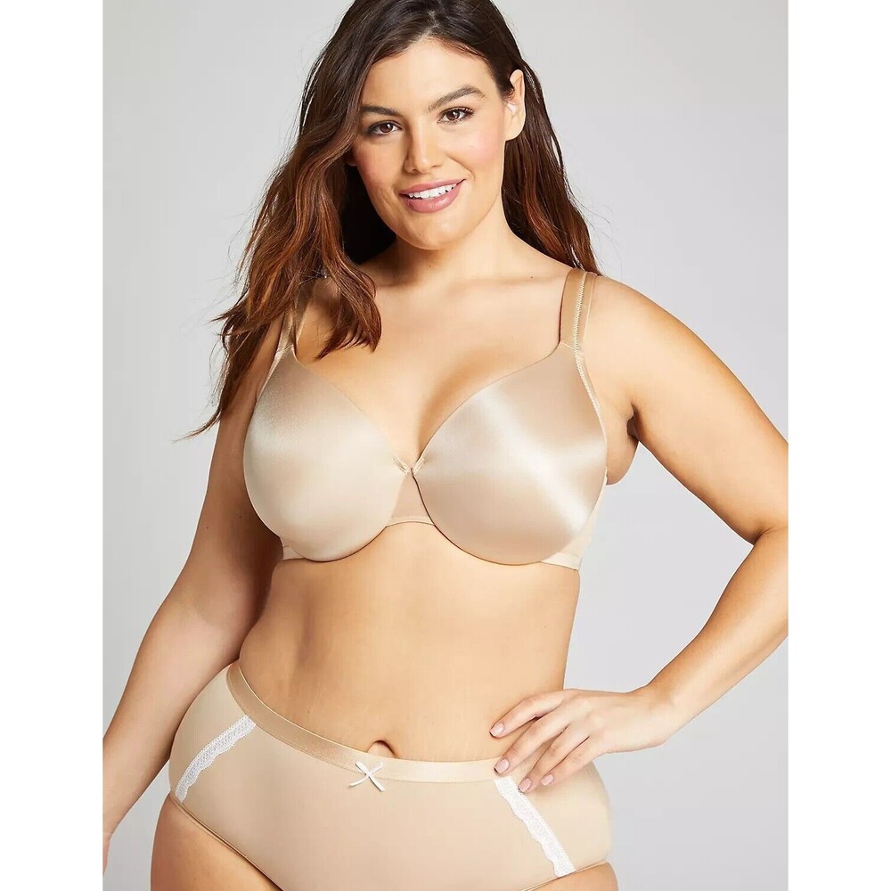 CACIQUE Lane Bryant CAFE MOCHA Smooth Lightly Lined Full Coverage Bra size 44C